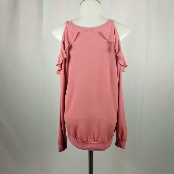 Express One Eleven Size Small Blouse Sweater Pink - Picture 4 of 9